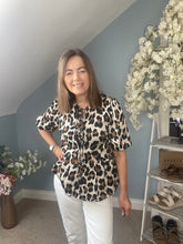 Load image into Gallery viewer, Animal Print Tie Front Top
