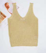 Load image into Gallery viewer, JSM Knitted Tank Top Gold
