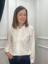 Load image into Gallery viewer, Jenny Ivory Satin Feel Blouse
