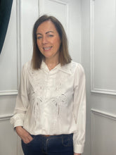Load image into Gallery viewer, Jenny Ivory Satin Feel Blouse
