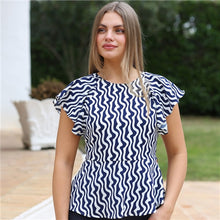 Load image into Gallery viewer, Polly Top Navy By Rant n Rave
